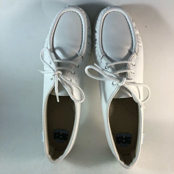 SAS comfort low top shoes Made in USA leather sneakers white size 8.5 Slim - Picture 4 of 8